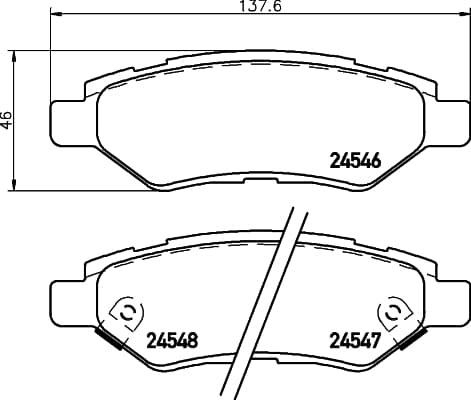 BREMBO Sada brzdových platničiek kotúčovej brzdy P09014 1