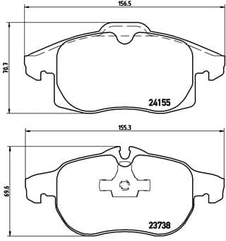 BREMBO Sada brzdových platničiek kotúčovej brzdy P10011 1