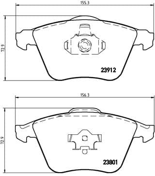 BREMBO Sada brzdových platničiek kotúčovej brzdy P10012 1