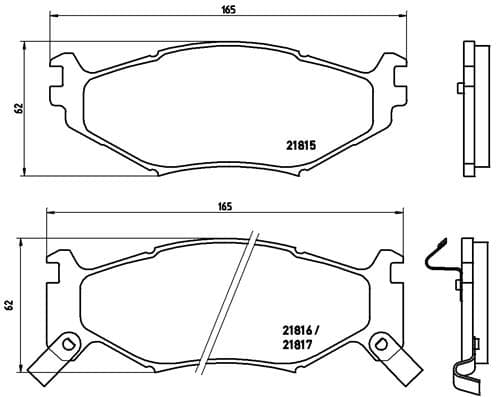 BREMBO Sada brzdových platničiek kotúčovej brzdy P11007 1