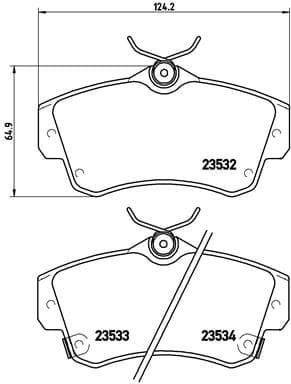 BREMBO Sada brzdových platničiek kotúčovej brzdy P11012 1