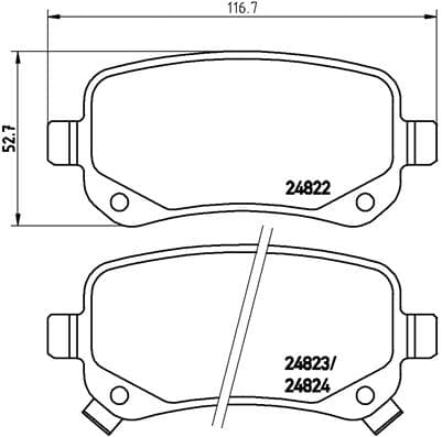 BREMBO Sada brzdových platničiek kotúčovej brzdy P11021 1