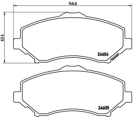 BREMBO Sada brzdových platničiek kotúčovej brzdy P11025 1