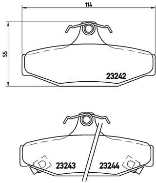 BREMBO Sada brzdových platničiek kotúčovej brzdy P15004 1