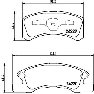 BREMBO Sada brzdových platničiek kotúčovej brzdy P16011 1