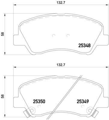 BREMBO Sada brzdových platničiek kotúčovej brzdy P18025 1