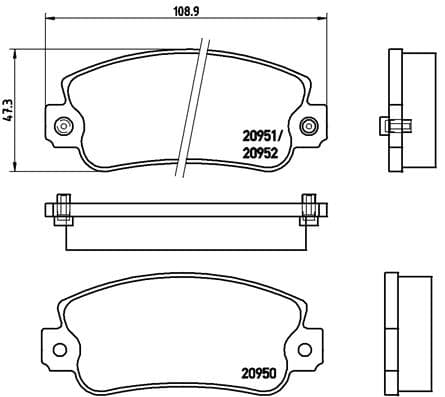 BREMBO Sada brzdových platničiek kotúčovej brzdy P23013 1