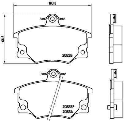BREMBO Sada brzdových platničiek kotúčovej brzdy P23017 1