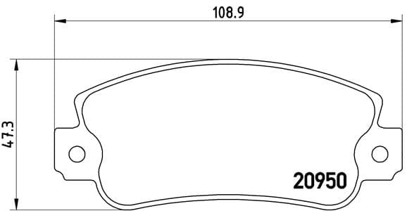BREMBO Sada brzdových platničiek kotúčovej brzdy P23021 1
