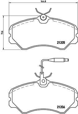 BREMBO Sada brzdových platničiek kotúčovej brzdy P23023 1