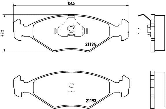 BREMBO Sada brzdových platničiek kotúčovej brzdy P23040 1