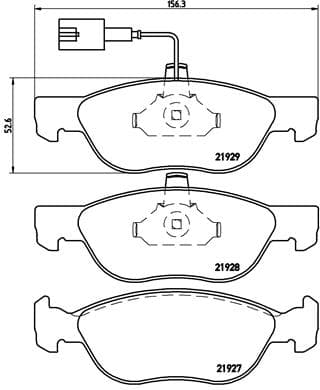 BREMBO Sada brzdových platničiek kotúčovej brzdy P23070 1