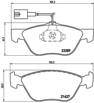 BREMBO Sada brzdových platničiek kotúčovej brzdy P23077 1