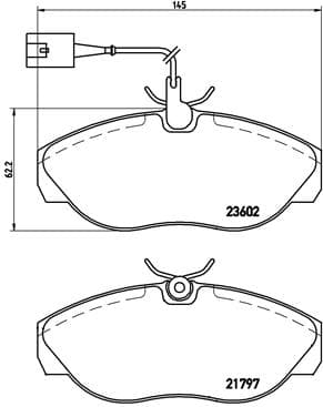 BREMBO Sada brzdových platničiek kotúčovej brzdy P23083 1