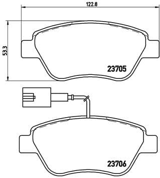 BREMBO Sada brzdových platničiek kotúčovej brzdy P23085 1