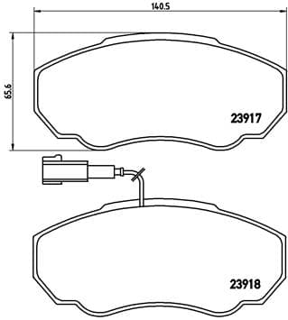 BREMBO Sada brzdových platničiek kotúčovej brzdy P23091 1