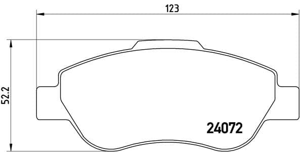 BREMBO Sada brzdových platničiek kotúčovej brzdy P23097 1