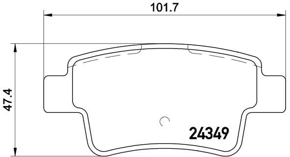 BREMBO Sada brzdových platničiek kotúčovej brzdy P23104 1