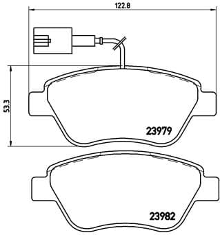 BREMBO Sada brzdových platničiek kotúčovej brzdy P23108 1