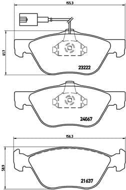 BREMBO Sada brzdových platničiek kotúčovej brzdy P23112 1