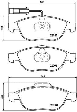 BREMBO Sada brzdových platničiek kotúčovej brzdy P23114 1