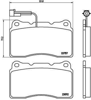 BREMBO Sada brzdových platničiek kotúčovej brzdy P23115 1