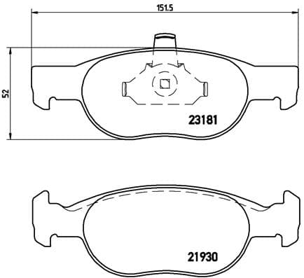 BREMBO Sada brzdových platničiek kotúčovej brzdy P23125 1