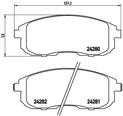 BREMBO Sada brzdových platničiek kotúčovej brzdy P23126 1