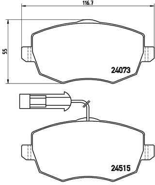 BREMBO Sada brzdových platničiek kotúčovej brzdy P23128 1