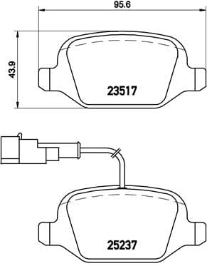 BREMBO Sada brzdových platničiek kotúčovej brzdy P23131 1