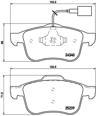 BREMBO Sada brzdových platničiek kotúčovej brzdy P23132 1