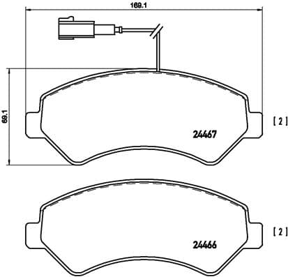 BREMBO Sada brzdových platničiek kotúčovej brzdy P23136 1