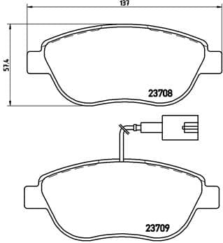 BREMBO Sada brzdových platničiek kotúčovej brzdy P23137 1