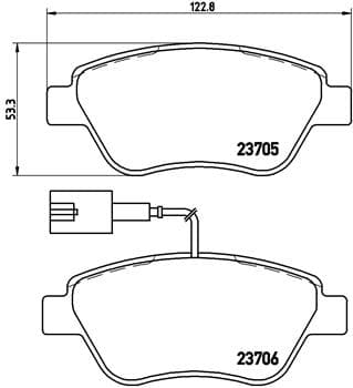 BREMBO Sada brzdových platničiek kotúčovej brzdy P23141 1