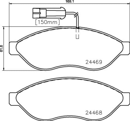 BREMBO Sada brzdových platničiek kotúčovej brzdy P23144 1
