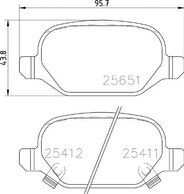 BREMBO Sada brzdových platničiek kotúčovej brzdy P23151 1