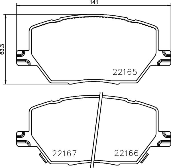 BREMBO Sada brzdových platničiek kotúčovej brzdy P23164 1