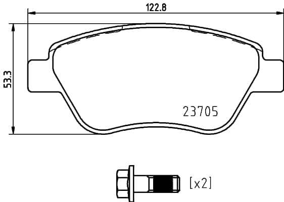 BREMBO Sada brzdových platničiek kotúčovej brzdy P23169 1