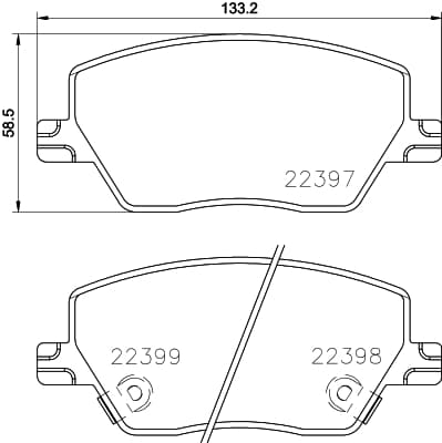 BREMBO Sada brzdových platničiek kotúčovej brzdy P23170 1