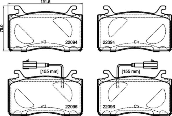 BREMBO Sada brzdových platničiek kotúčovej brzdy P 23 187 1