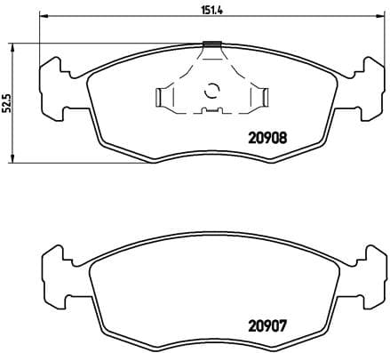 BREMBO Sada brzdových platničiek kotúčovej brzdy P24019 1