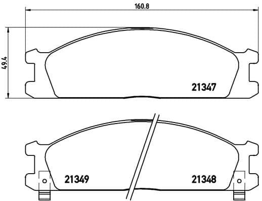BREMBO Sada brzdových platničiek kotúčovej brzdy P24026 1