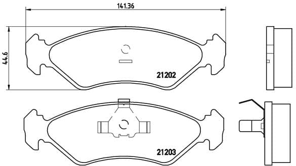 BREMBO Sada brzdových platničiek kotúčovej brzdy P24028 1
