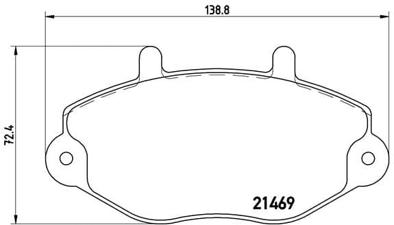 BREMBO Sada brzdových platničiek kotúčovej brzdy P24033 1