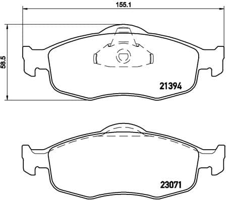 BREMBO Sada brzdových platničiek kotúčovej brzdy P24037 1