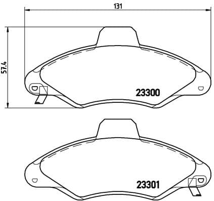 BREMBO Sada brzdových platničiek kotúčovej brzdy P24045 1