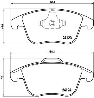 BREMBO Sada brzdových platničiek kotúčovej brzdy P24076 1