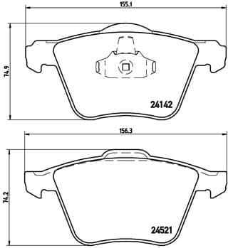 BREMBO Sada brzdových platničiek kotúčovej brzdy P24077 1