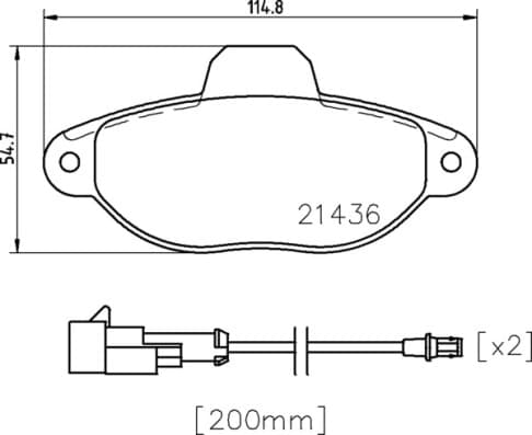 BREMBO Sada brzdových platničiek kotúčovej brzdy P24147 1