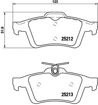 BREMBO Sada brzdových platničiek kotúčovej brzdy P24148 1